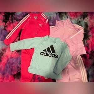 Toddler (2) Adidas Track Suits and Sweatshirt